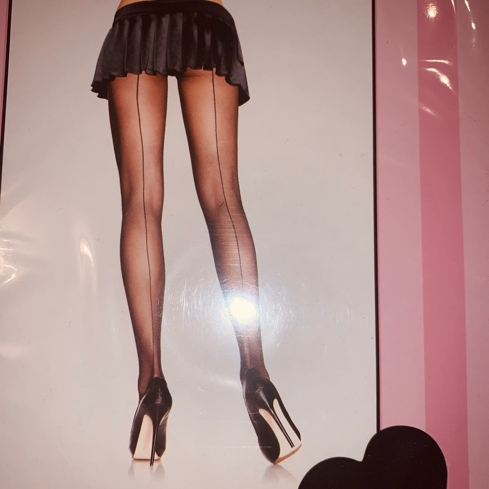 Black stocking with Line in the back